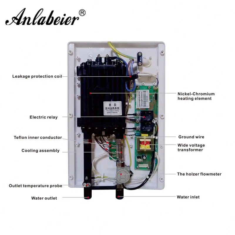 220v Hot Sell 8kw 12kw Portable Electric Instant Shower Water Heater for Bathroom