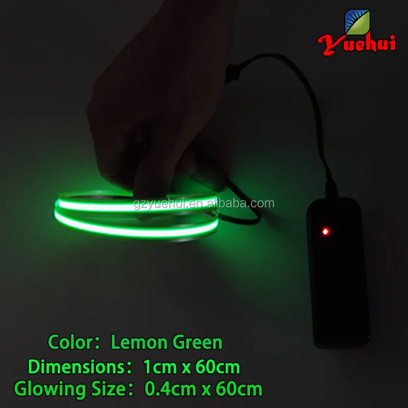 New Low Price Electroluminescent EL Backlight Panel Sheet 1*60cm EL Wire Tape Led Neon Strip with Voice Controller for House Car