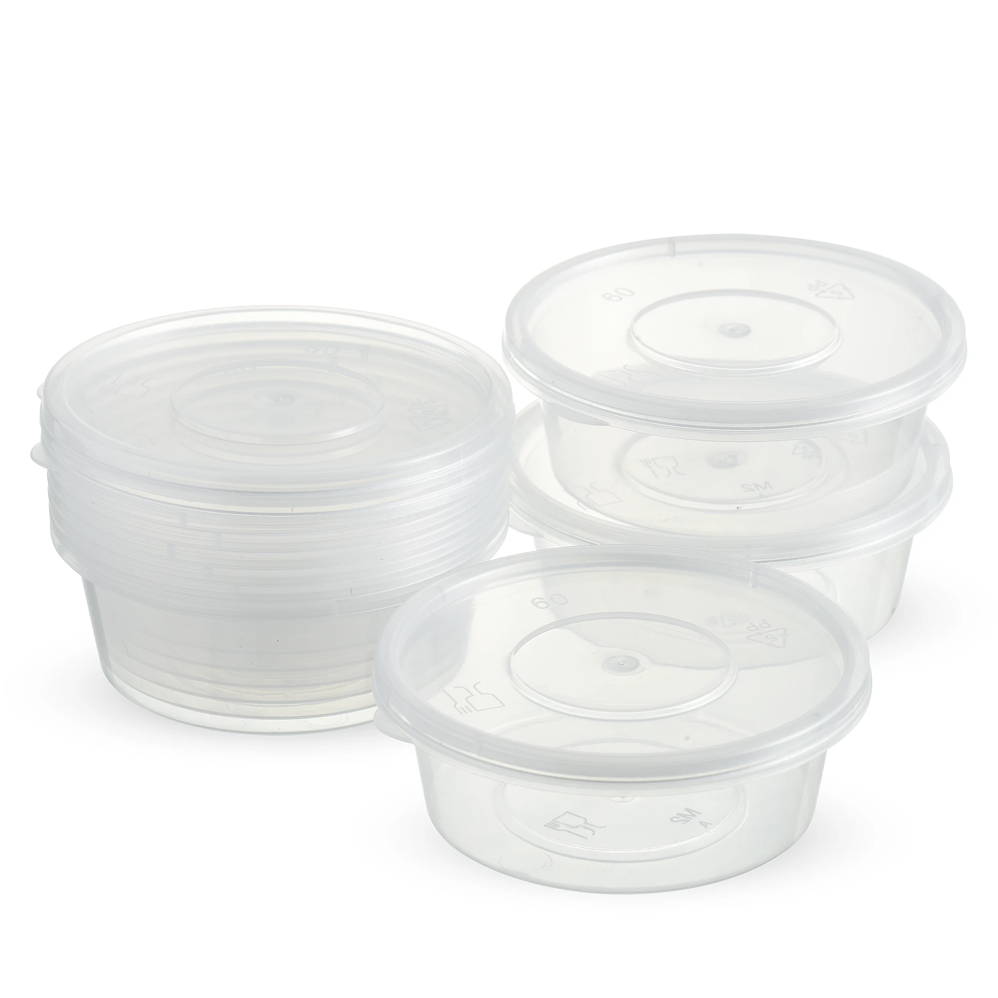 FREE SAMPLE  Clear plastic sauce cup 2oz disposable cup