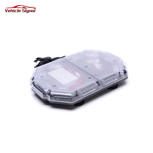 
12V Amber Led ambulance bar light Low Profile Police Led Roof Mini Lightbar with Siren Speaker 