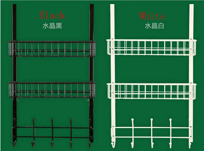 Adjustable Tiered Over the Door Clothes Hook Hanger Organizer Rack Shelf