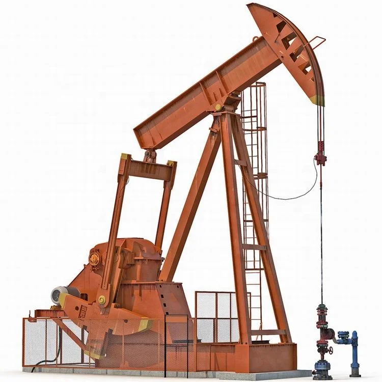 China supplier oil well beam sucker rod pumping units with gear reducer