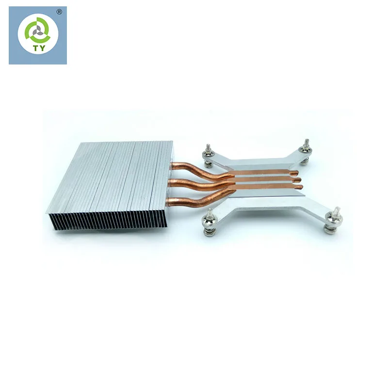 Heat Pipe Server Radiator Computer Buckle fin heatpipe heatsink 50-150W Heat Sink Round ODM/OEM