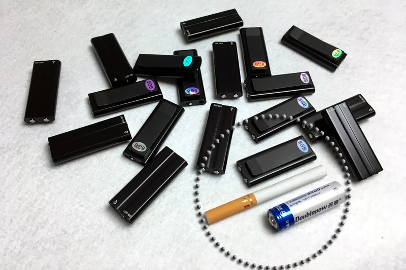 New Mini Clip USB Pen 8GB Voice Activated Digital Audio Voice Recorder Mp3 Player Non-stop 50hours Recording Retail Box