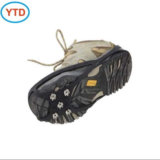 Traction Ice Cleat Spikes Crampons True Stainless Steel Spikes And Durable Rubber Ice Grip For Mount Climbing