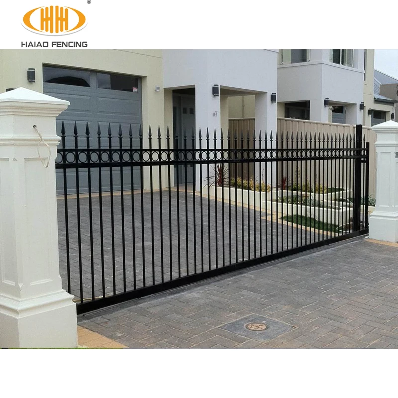 Competitive price used wrought iron door gates grill design sliding gate designs