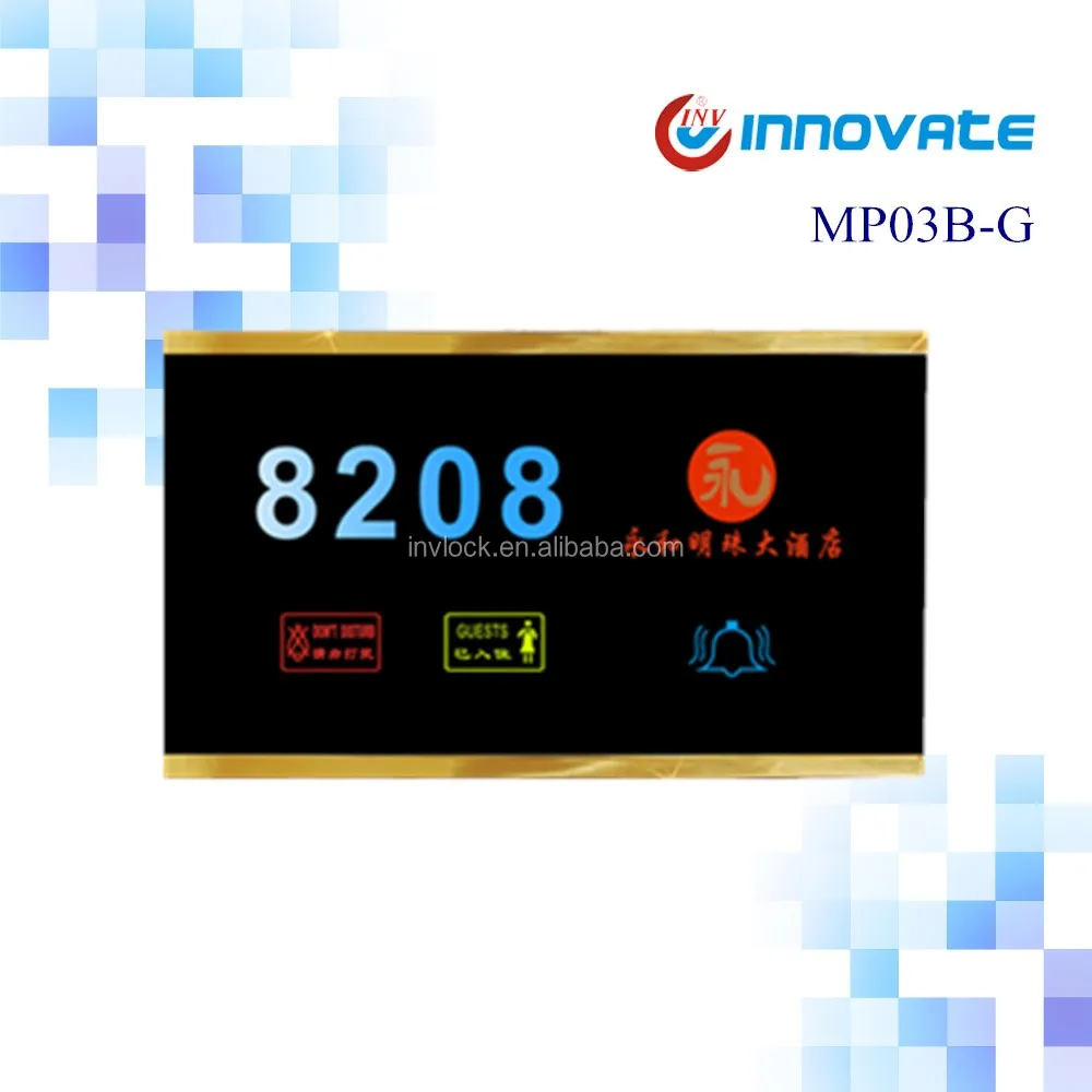 
OEM LED hotel room number display electronic door plate Electrical out door server house number doorplate signs 
