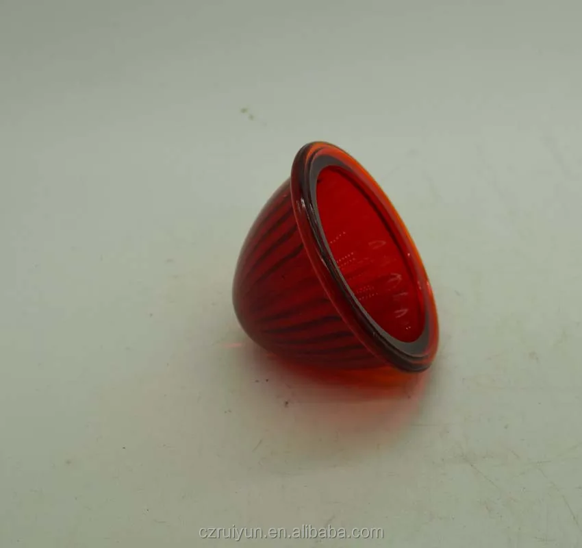Antique Vintage Motorcycle  Red Glass Lens Arrow Glass taillight Lens Stop Lamp Lens