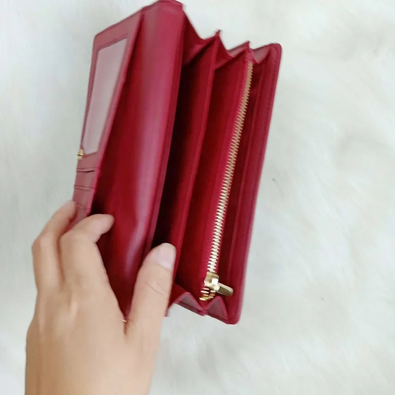 Wholesale fashion  elegant women coin purse PU  ladies long cell phone wallet