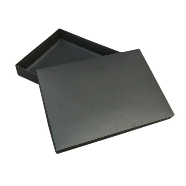 Custom Logo Black Kraft Paper Shirt Packaging Apparel Box