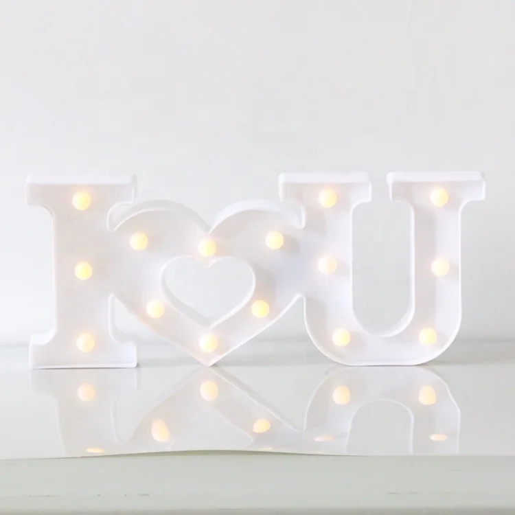 love marquee letter night light
