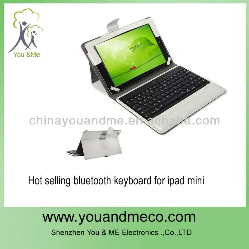 стоять кожа случае прикрытие со съемной bluetooth клавиатура для apple ipad мини