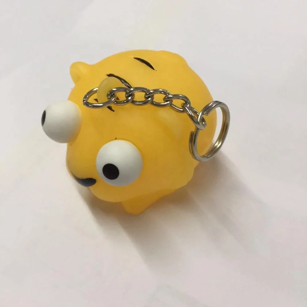 
OEM/ODM PVC Squeezable Eyes Popping Action Figure Toys Dinosaur Promotion Keychain promotional gift 