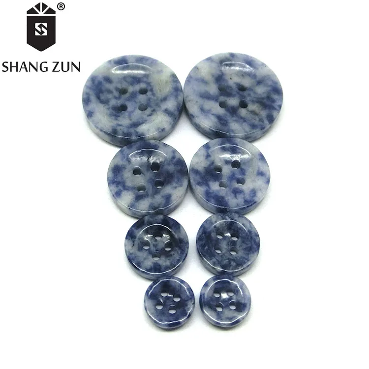 Production of natural jade agate buttons 4 size natural stone blue button garment accessories shirt jacket clothing buttons