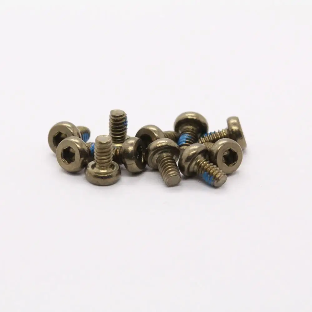 Black chrome plated brass screw