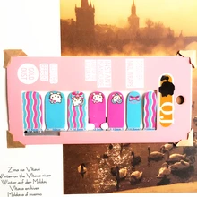 Pink Blue Cute cat child Nail Arts Nail Sticker Waterproof Nail Decal Sticker Gel Polish French