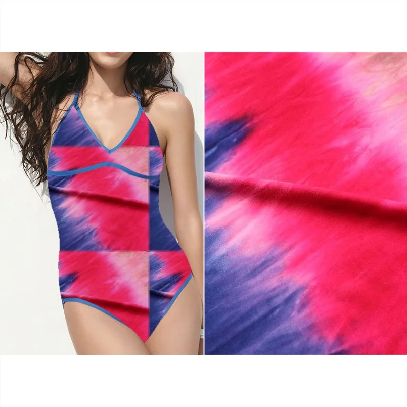 Новый дизайн, горячая Распродажа, высокое качество, галстук-крашеный, dty brush, одинарная трикотажная ткань yummy для платья-футболки