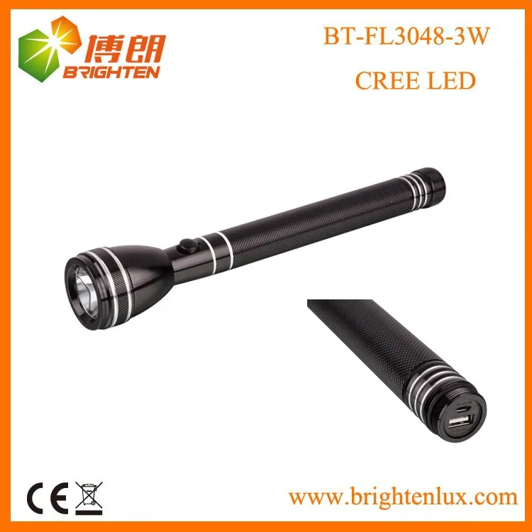 Завод питания CE Rohs 3SC Nicd с питанием от аккумулятор мощный алюминиевый долго луч сша кри xpe 3 Вт из светодиодов usb аккумуляторная фонарик