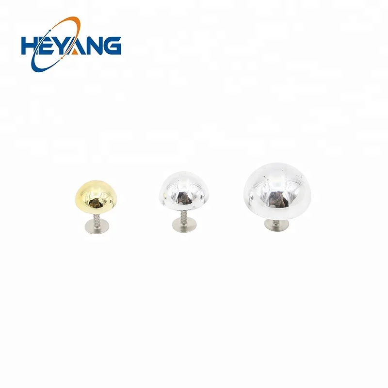 Well-designed plastic accessories semi-circular drilled pearl beads rivets