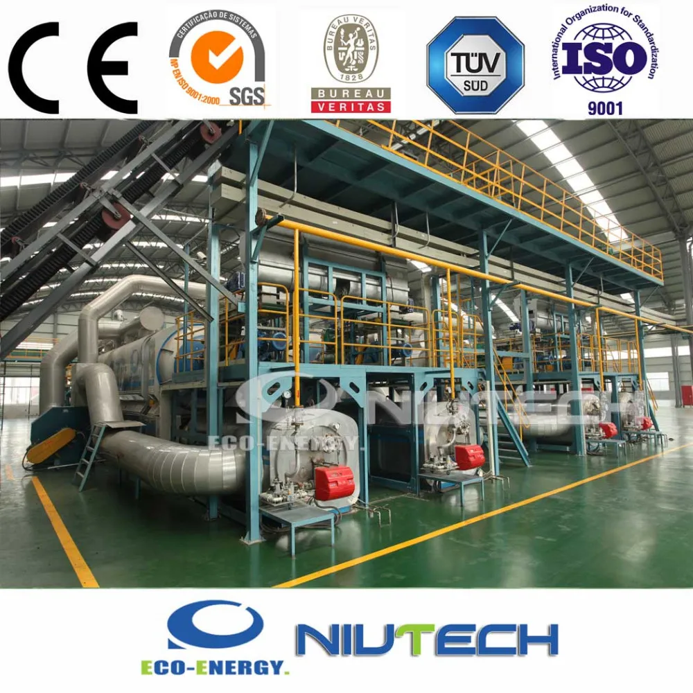 Niutech Fully Automatic Scrap Rubber Continuous Pyrolysis Equipment