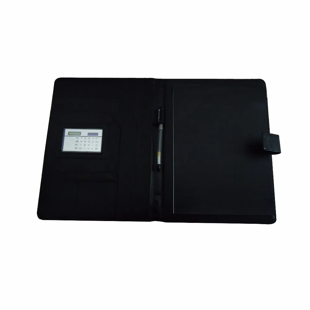 
PU leather custom restaurant menu book with writing pad 