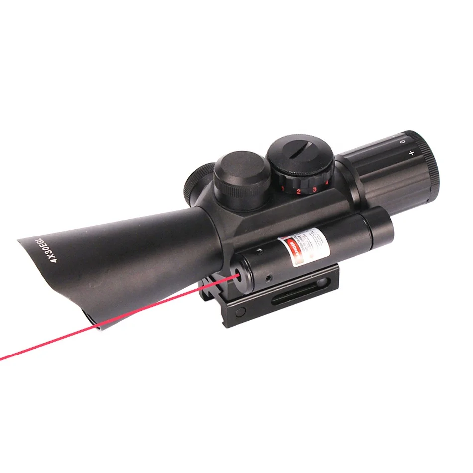 M7 4X30  reticle   scope with red laser for hunting