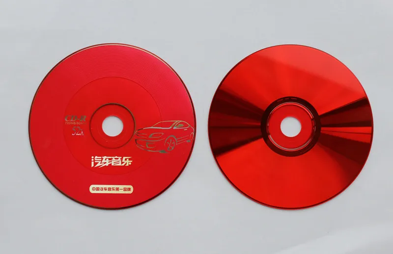 Blank cd-r red cd-r car cd-r