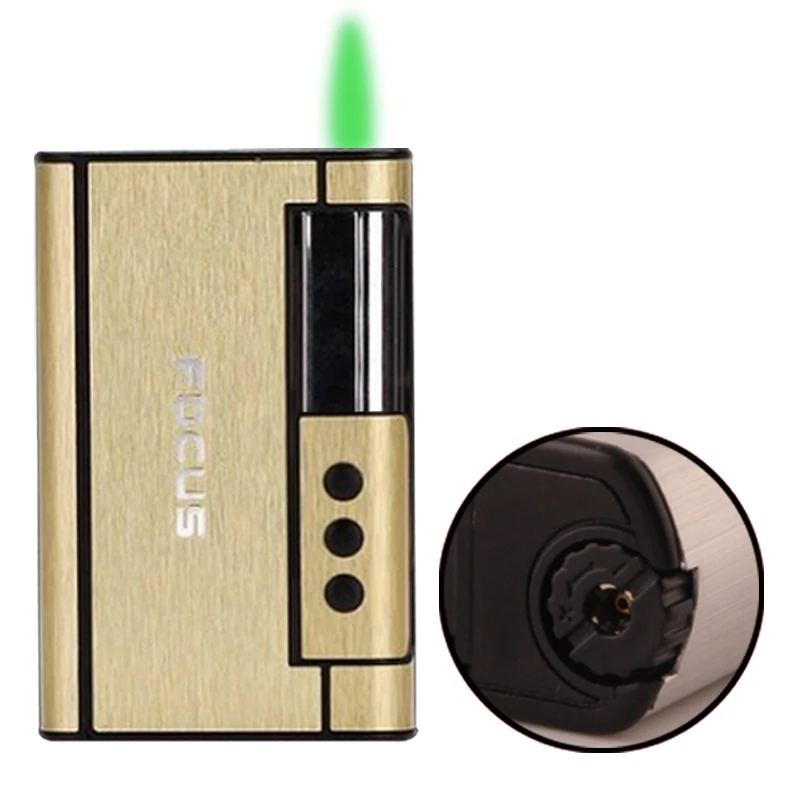 Yanzhen HY-007 Focus Auto cigarette lighter with lighters with timing 8 waterproof metal cigarette case,auto cigarette lighter
