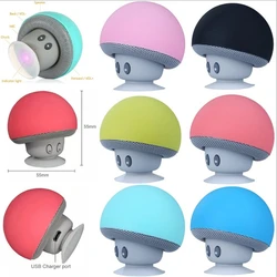 Cartoon mini bt speaker creative portable desktop phone bracket wireless speaker mushroom head Blue tooth audio