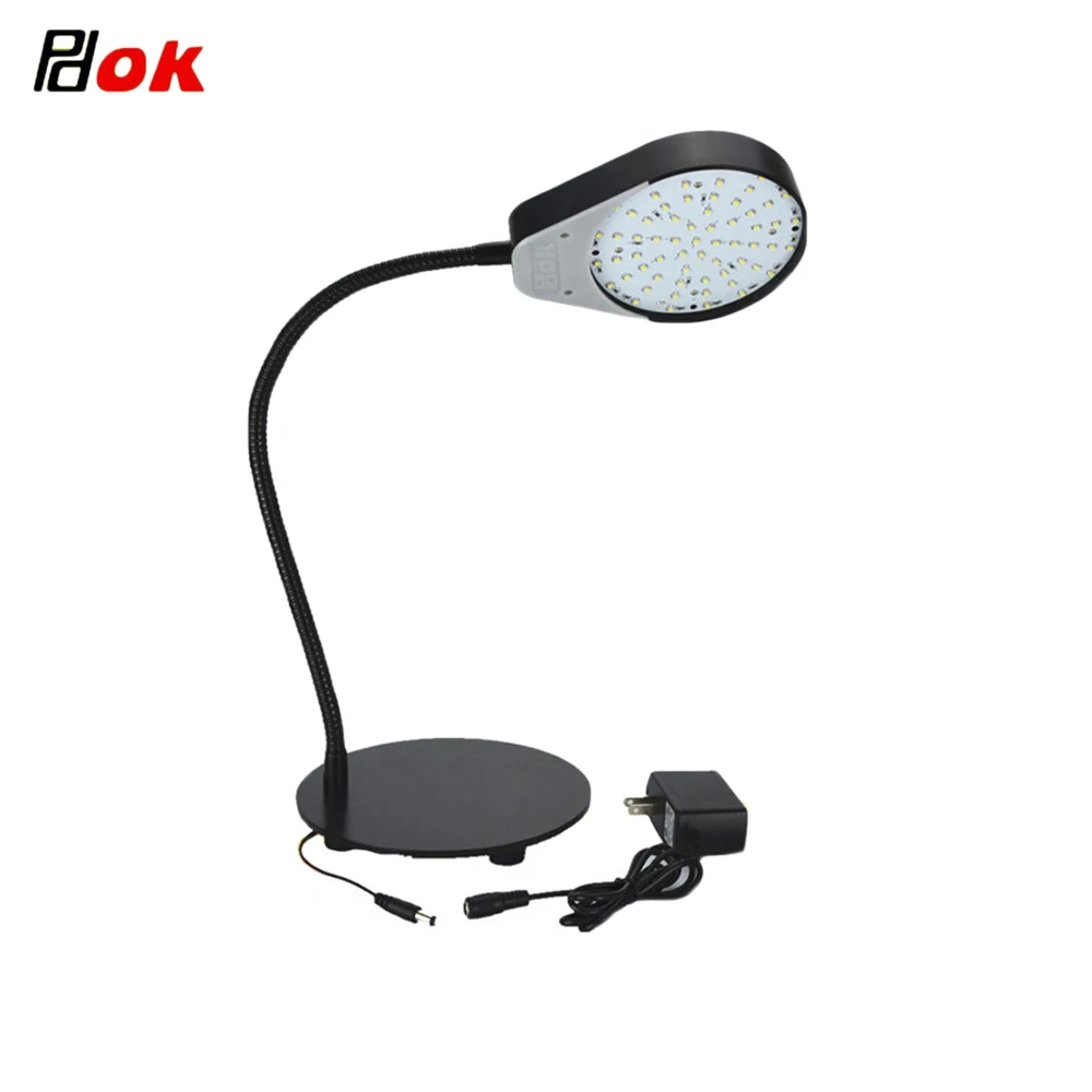 PDOK Flexible metal tube desktop clamp type LED Lamp CNC Machine tool working light with magnetic base