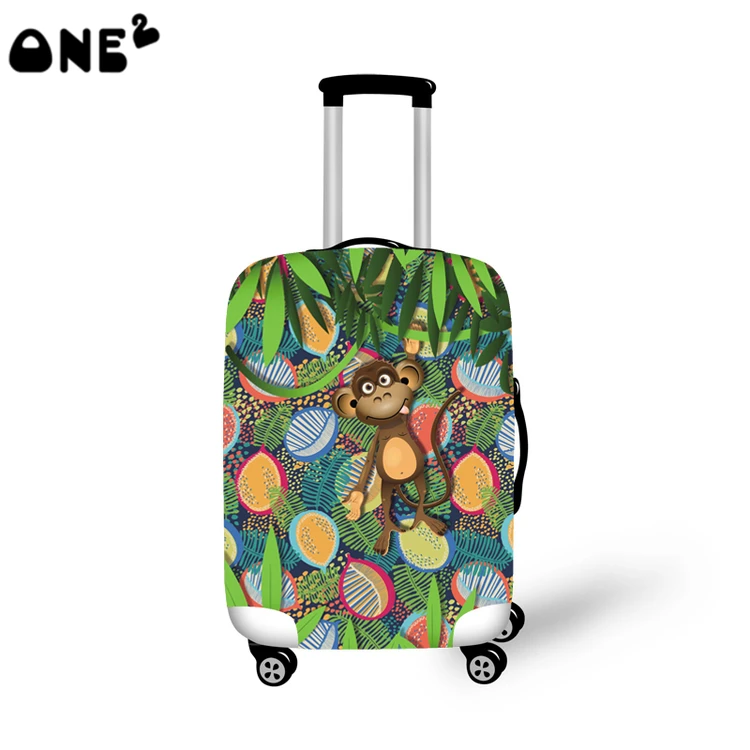 ONE2 design cute monkey pattern wholesale luggage cover for boys suitcase