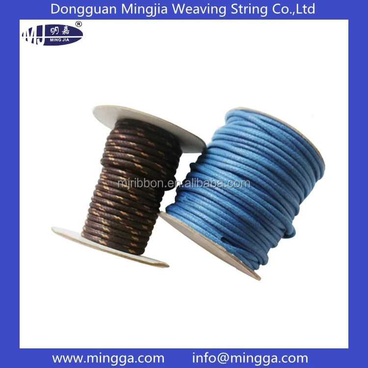 wholesale colorful different size wax cotton cord