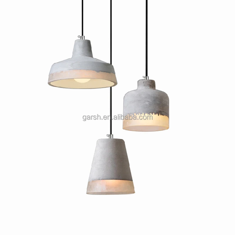 Loft Indoor Cement Lamps Modern Retro Concrete Pendant Light