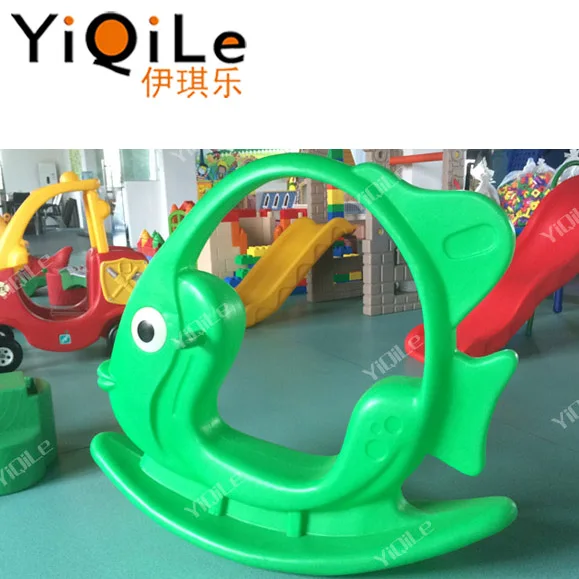 Colorful fish design plastic toddler rocking toys