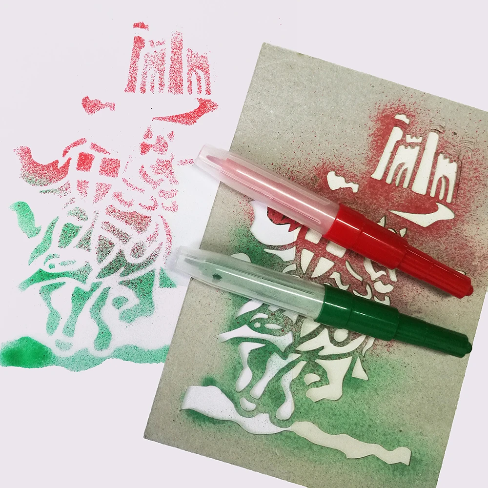 5 pcs kids fun felt tip blow airbrush marker pen