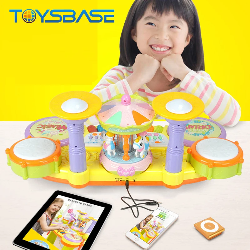 Carousel Music Instrument Piano Game With Chair Toy Electronic Organ Stand