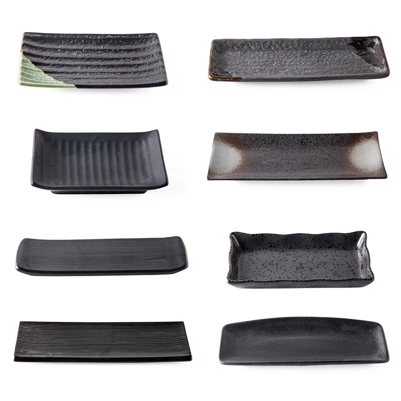 Restaurant/home/hotel ceramic dinnerware plate tableware use matte glazed plate japanese style porcelain serving tray set