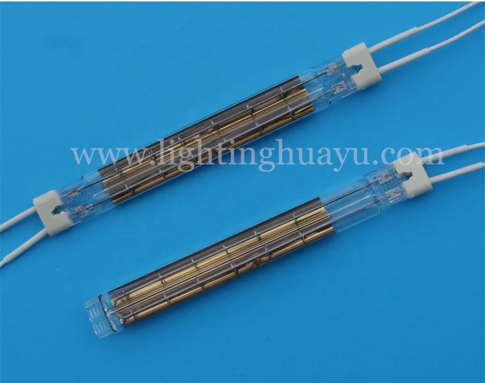 Gold reflector Twin Tube infrared emitter Medium wave IR emitter lamp