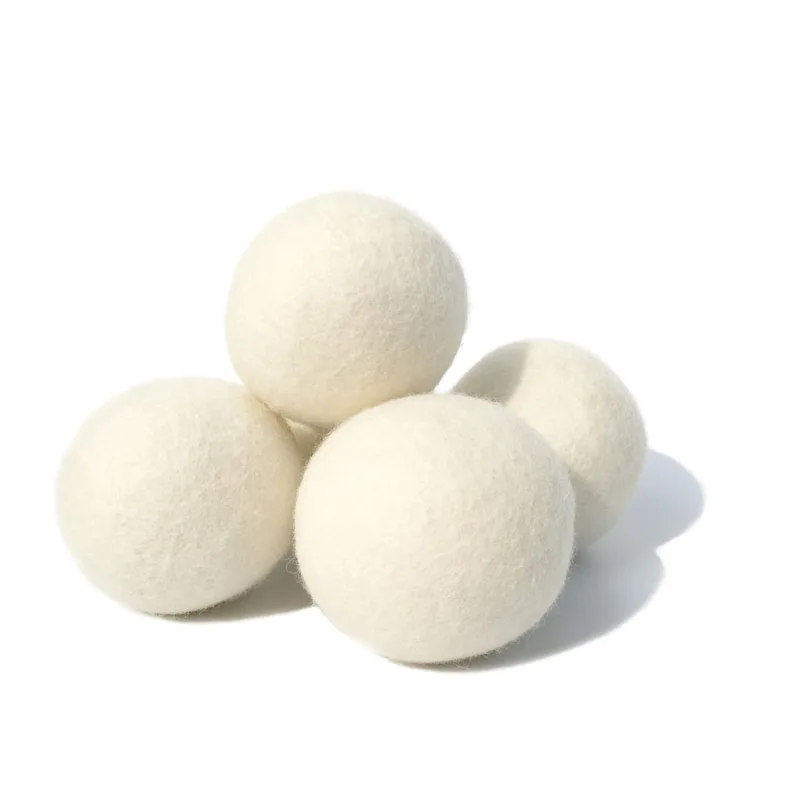 Wholesale reusable 100% organic wool laundry dryer balls with lavender essential oil option