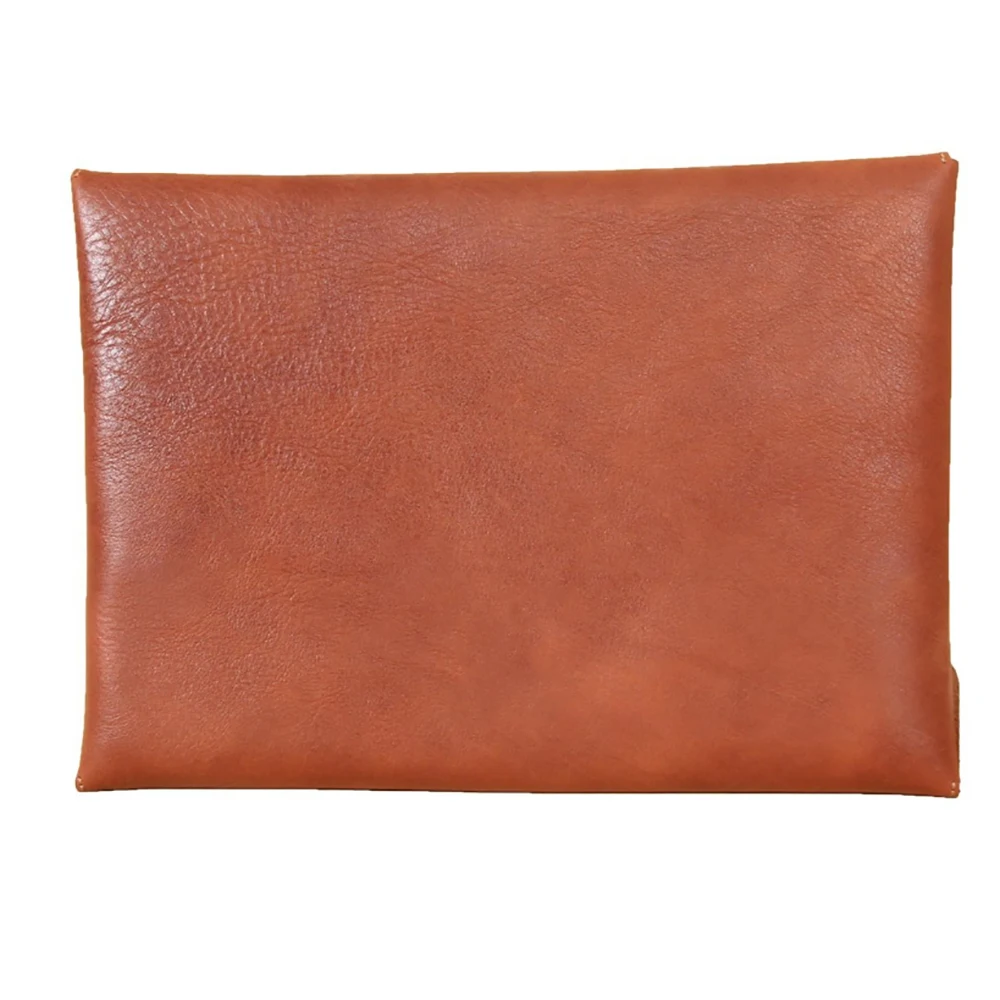 Zippered leather Document Holder with Interior Pocket for Tablet brown folder