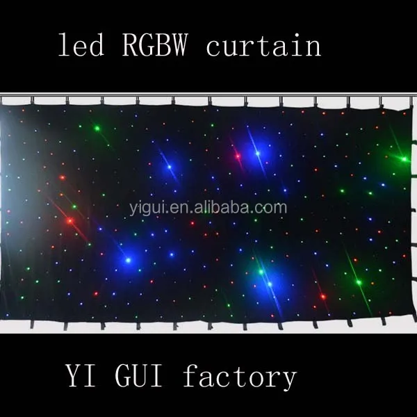 Hight quality fireproof LED star curtain for wedding decoration