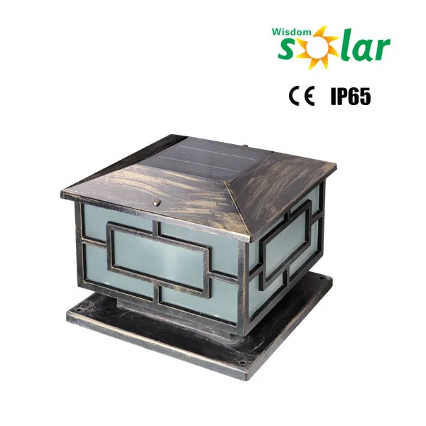 
High new quality CE solar garden light;outdoor Solar LED Garden Lighting stone pillar lamp 