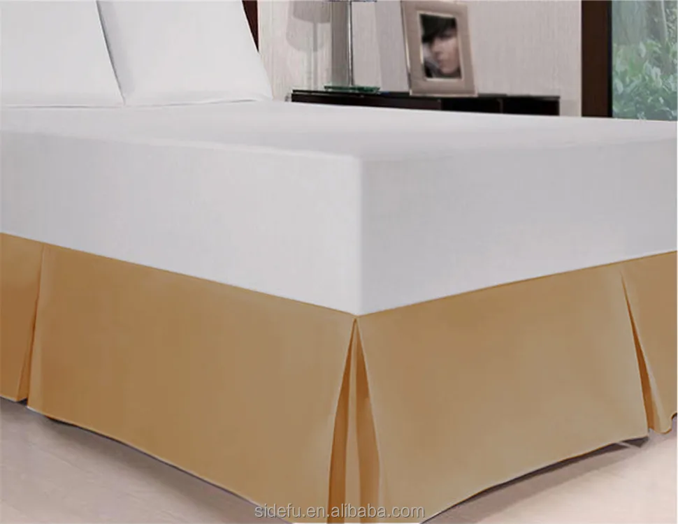 Luxury Decorative Ruffled Pleated Hotel Bed Skirt