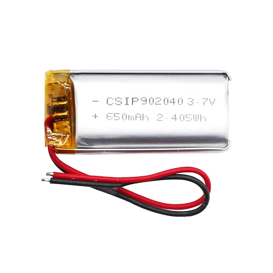 Перезаряжаемая литиевая батарея 3,7 в 650 мАч 902040 lipo с печатной платой