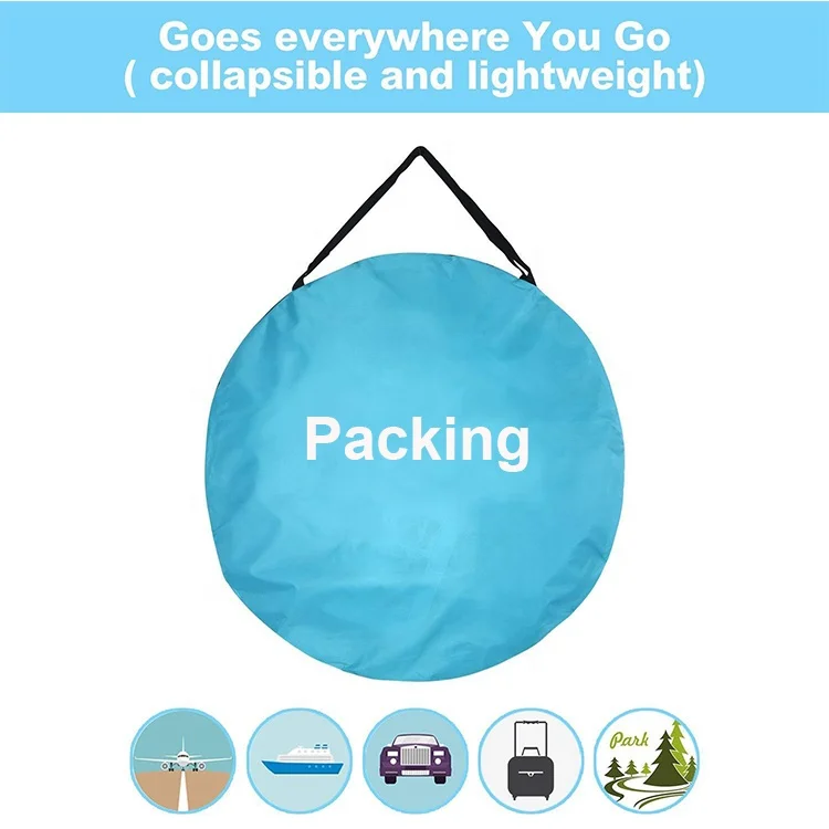 Baby Pop Up Beach Camping Tent UV Protection Beach Sun Shelter With Pool Shade Cabana