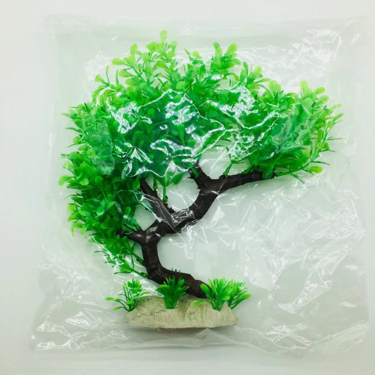 HISIN 2019 Aquarium Ornamental Plants Bonsai Artificial