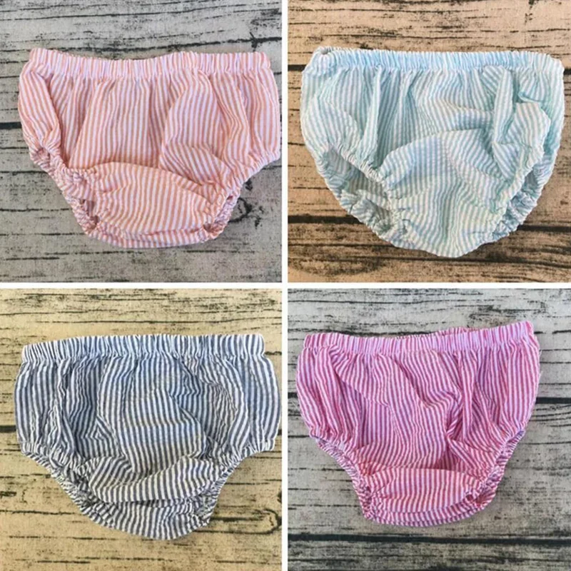 Summer Hot Sale Bubble Kid Short Gingham plaid seercuker Cool Baby Boy Girl Short