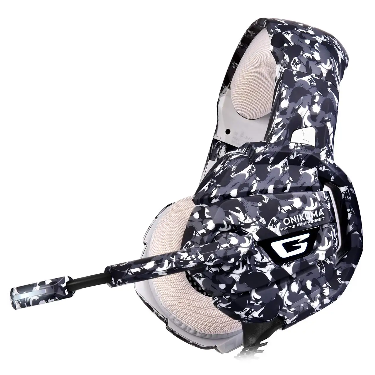 
ONIKUMA Amazon top seller K5 camo grey wired gaming headset for gamer 