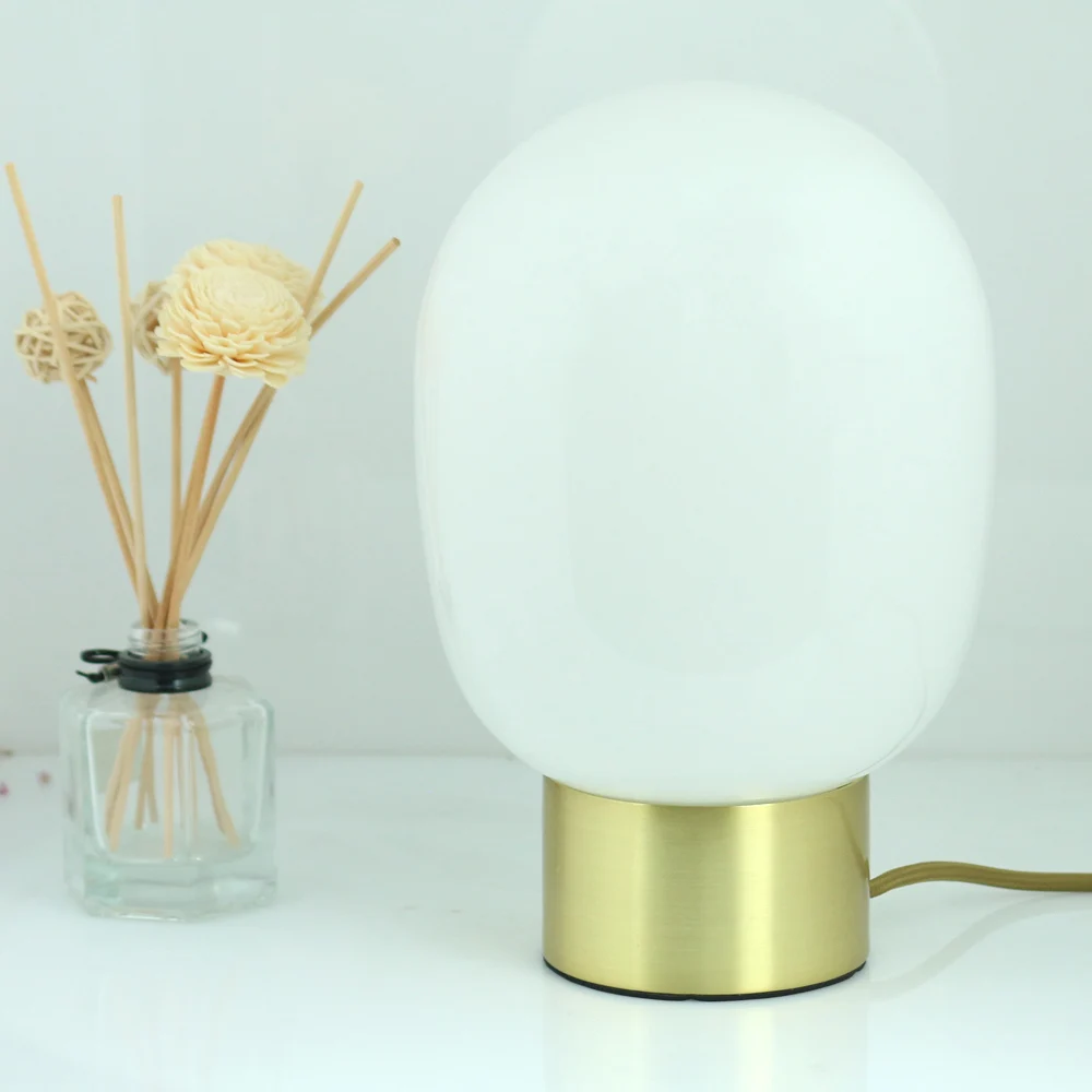 glass lampshade gold table light touch dimmable desk lamp