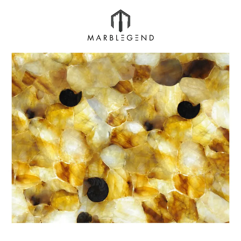 popular sale building material polished gemstone sole yellow quartz slab for countertop